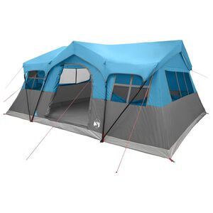 vidaXL Rodinn&yacute; stan Modr&aacute; 487 x 340 x 216 cm Polyester a oceľ