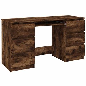 vidaXL P&iacute;sac&iacute; st&ocirc;l dymov&yacute; dub 140x50x77 cm spracovan&eacute; drevo