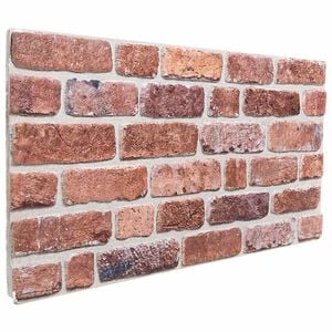 vidaXL N&aacute;stenn&eacute; panely 10 ks 100 x 50 cm Červen&aacute; EPS pena