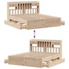 vidaXL Posteľ s knižnicou bez matraca 180x200 cm borovicov&yacute; mas&iacute;v