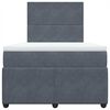vidaXL Boxspring posteľ s matracom, tmavosiv&aacute; 120x190 cm, zamat