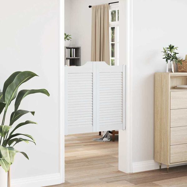 VidaXL Kr&iacute;dlov&eacute; dvere Louvred Design 2-p&aacute;r biele 80x80 cm