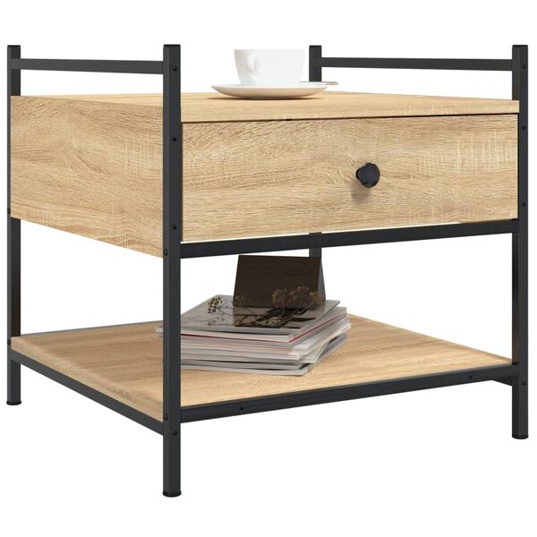 vidaXL Konferenčn&yacute; stol&iacute;k dub sonoma 50x50x50 cm kompozitn&eacute; drevo