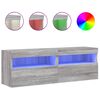 vidaXL TV n&aacute;stenn&eacute; skrinky s LED svetlami 2 ks siv&eacute; sonoma 60x30x40 cm
