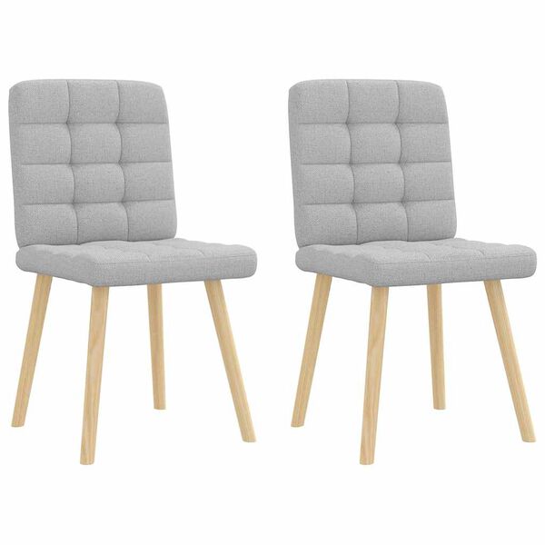 vidaXL Jedálenské stoličky 2 ks oblakšedá látka