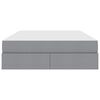 vidaXL Postel s &uacute;ložn&yacute;m prostorem a matrac&iacute; Svetlosiv&aacute; 140 x 200 cm