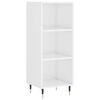 vidaXL Komoda leskl&aacute; biela 34,5x32,5x90 cm kompozitn&eacute; drevo