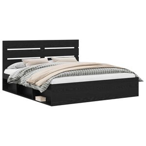 vidaXL R&aacute;m postele Čierna 200 x 200 cm Mas&iacute;vne borovicov&eacute; drevo