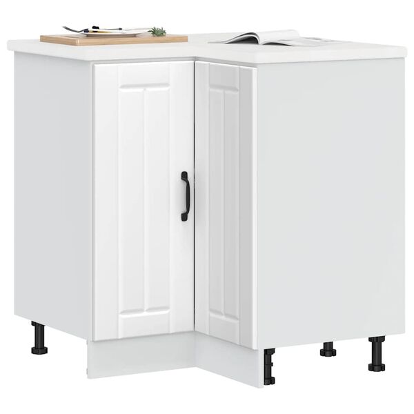 vidaXL Kuchynsk&aacute; rohov&aacute; z&aacute;kladn&aacute; skrinka Lucca biela kompozitn&eacute; drevo