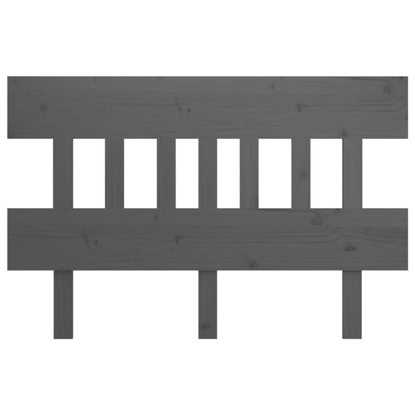 vidaXL Čelo postele sivé 163,5x3x81 cm masívna borovica