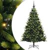 vidaXL Umel&yacute; skladac&iacute; vianočn&yacute; stromček 300 LED di&oacute;d Zelen&aacute; 210 cm