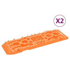 vidaXL Trakčn&eacute; dosky 2 ks oranžov&eacute; 107x31x7 cm nylon
