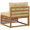vidaXL Outdoor stredn&aacute; pohovka Pevn&eacute; ak&aacute;ciov&eacute; drevo Pr&iacute;rodn&aacute;