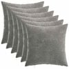 vidaXL Poťah na podložku 6 pcs HEERLEN Tmavosiv&aacute; 35 x 35 cm