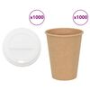 vidaXL papierov&eacute; &scaron;&aacute;lky na k&aacute;vu s viečkom 1000 ks 12oz 300ml