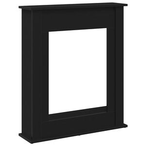 vidaXL Obloženie krbu čierne dub 75x20x87,5 cm kompozitn&eacute; drevo