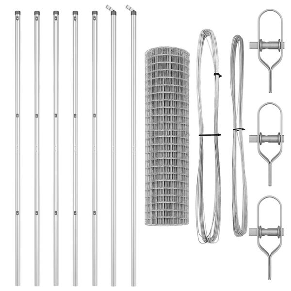 vidaXL Plot s podperou Strieborn&aacute; 1 x 10 m Ocel a PVC