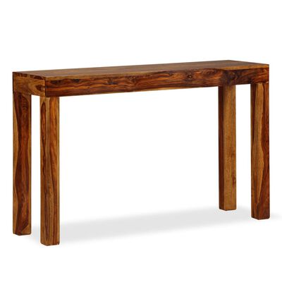 vidaXL Konzolový stolík, drevený masív sheesham, 120x35x75 cm