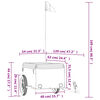 vidaXL Voz&iacute;k za bicykel, čierno červen&yacute; 30 kg, železo