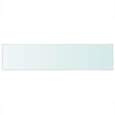 vidaXL Poličkový panel z priehľadného skla, 110x25 cm