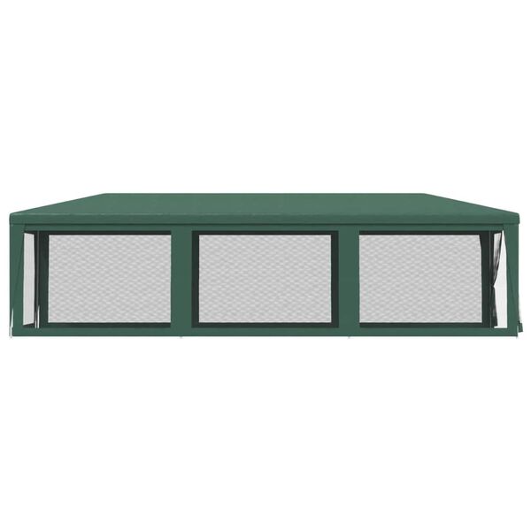 vidaXL Párty stan s 8 sieťkovanými bočnými stenami zelený 3x9 m HDPE