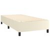 vidaXL Boxspring posteľ s matracom kr&eacute;mov&aacute; 90x200 cm umel&aacute; koža