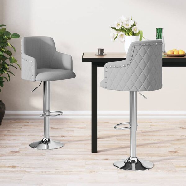 vidaXL Barov&eacute; stoličky 2 ks bledosiv&eacute; l&aacute;tkov&eacute;