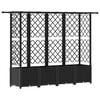 vidaXL Vyv&yacute;&scaron;en&yacute; z&aacute;hon s mriežkou a strechou Čierna 202 x 40 x 136 cm