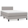 vidaXL Boxspring posteľ s matracom bledosiv&aacute; 120x190 cm l&aacute;tka