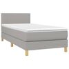 vidaXL Boxspring posteľ s matracom bledosivý 100x200 cm látka