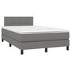 vidaXL Boxspring posteľ s matracom, tmavosiv&aacute; 120x190 cm, l&aacute;tka