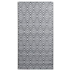 vidaXL Vonkaj&scaron;&iacute; koberec ARAKIL bielo-čierny 120x180 cm PP