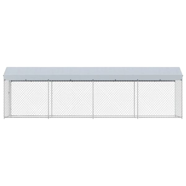 vidaXL Vonkaj&scaron;ia voli&eacute;ra pre psy so strechou 760x190x225 cm