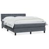vidaXL Posteľn&yacute; r&aacute;m boxspring s matracom tmavosiv&yacute; 140x220 cm zamat