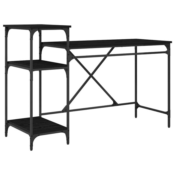 vidaXL St&ocirc;l Čierny dub 135 x 50 x 90 cm Kompozitn&eacute; drevo