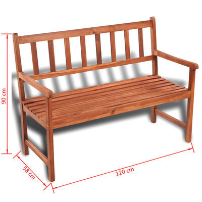 vidaXL Záhradná lavička 120 cm, akáciový masív