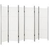 vidaXL 6-panelov&yacute; parav&aacute;n biely 300x180 cm