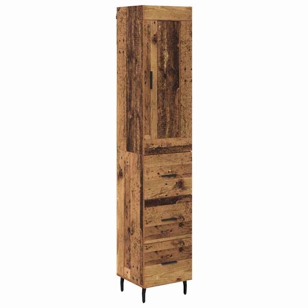 vidaXL Highboard Star&eacute; drevo 34,5 x 34 x 180 cm Kompozitn&eacute; drevo