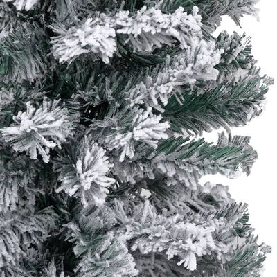 vidaXL Úzky umelý vianočný stromček s LED a sadou gulí zelený 180 cm