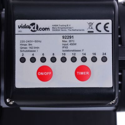 vidaXL Piesková filtrácia s čerpadlom a časovačom 450 W 25 l