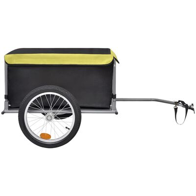 vidaXL Nákladný vozík za bicykel, čierna a žltá 65 kg