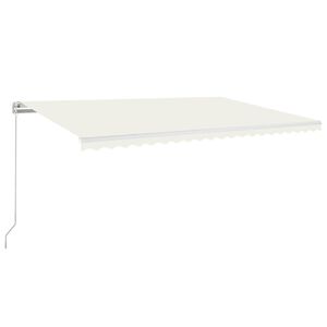 vidaXL Ručne zaťahovacia mark&iacute;za 500x350 cm kr&eacute;mov&aacute;