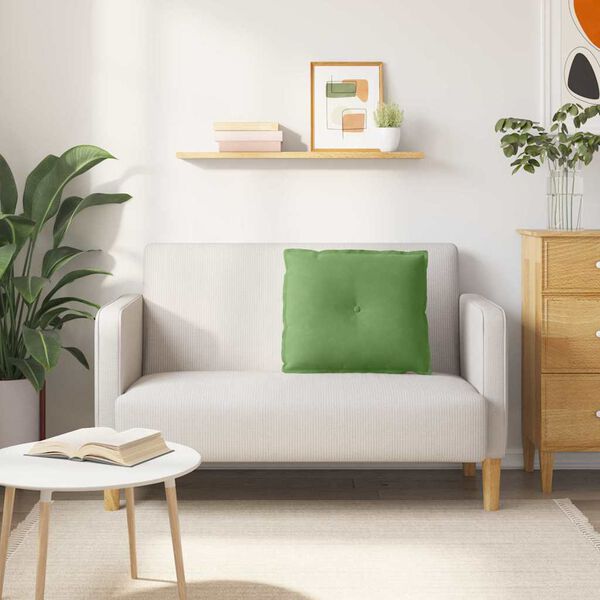 vidaXL Podu&scaron;ka na chrb&aacute;t Svetlo zelen&aacute; 60 x 50 cm Kord&uacute;rov&aacute; tkanina