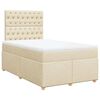 vidaXL Boxspring posteľ s matracom krémová 120x190 cm látka