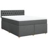 vidaXL Boxspring posteľ s matracom tmavosiv&aacute; 140x200 cm l&aacute;tka