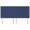 vidaXL Čelo postele modr&eacute; 180x5x118/128 cm l&aacute;tkov&eacute;
