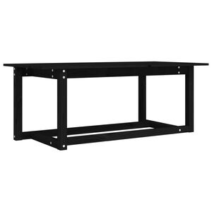 vidaXL Konferenčn&yacute; stol&iacute;k čierny 110x55x45 cm borovicov&yacute; mas&iacute;v
