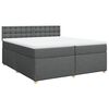 vidaXL Boxspring posteľ s matracom tmavosiv&aacute; 200x200 cm l&aacute;tka