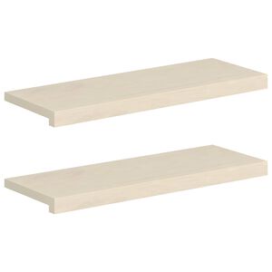 vidaXL Schodov&yacute; ro&scaron;t 2 ks 70 x 25 x 2 cm Biela Mas&iacute;vne dubov&eacute; drevo