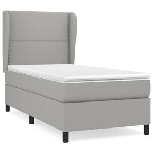 vidaXL Boxspring posteľ s matracom bledosiv&yacute; 100x200 cm l&aacute;tka